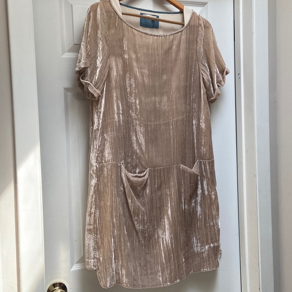 Anthropology velvet dress